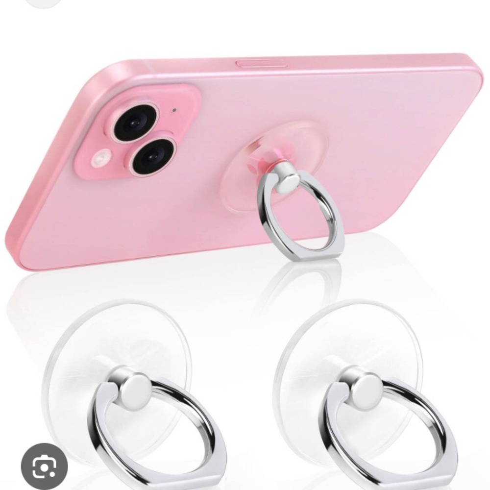 Transparent Cell Phone Finger Grip Ring (Gold)